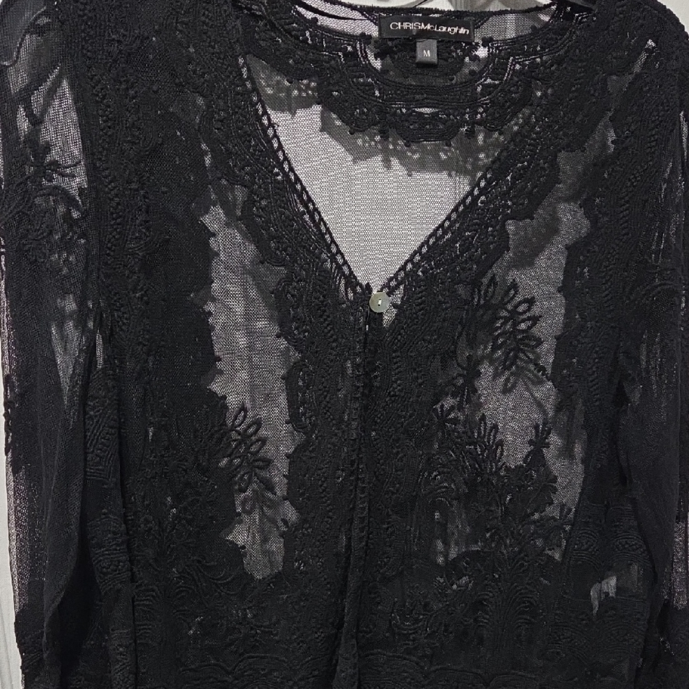 Elegant Black Lace Top